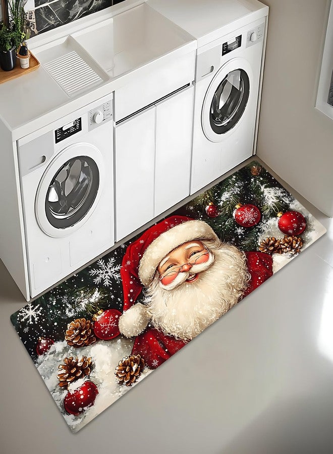 THISFIND Christmas Laundry Room Runner Rug 20x47 inch Holiday Decor Runners for Kitchen Non-Slip Waterproof Long Carpet for Living Room Laundry (#13, 20x47 inch) - Image 1